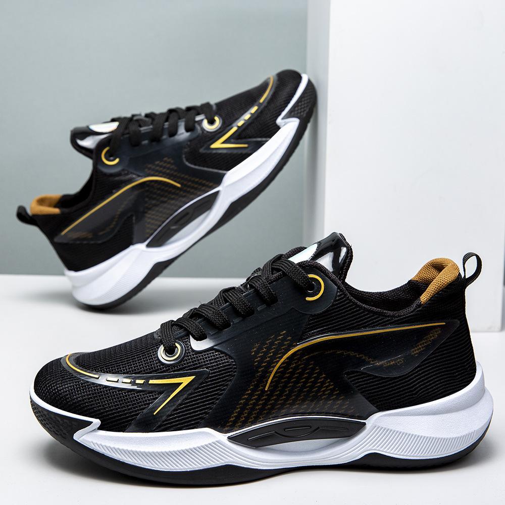 Foreign Trade Wholesale Shoes Men's Thick-Soled Comfortable Breathable Running Shoes Students Daily Mesh Color Matching Fashion Sports Shoes