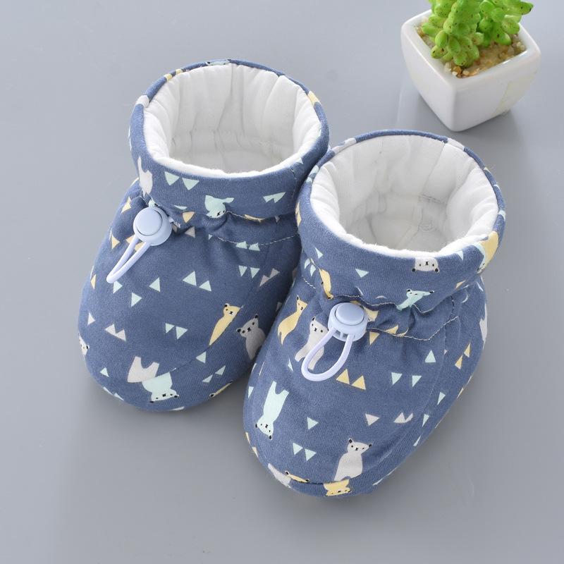 Autumn and winter baby shoes soft-soled socks spring and autumn male and female newborn baby foot protection 0-1 year old toddler 3-6 months do not drop cloth