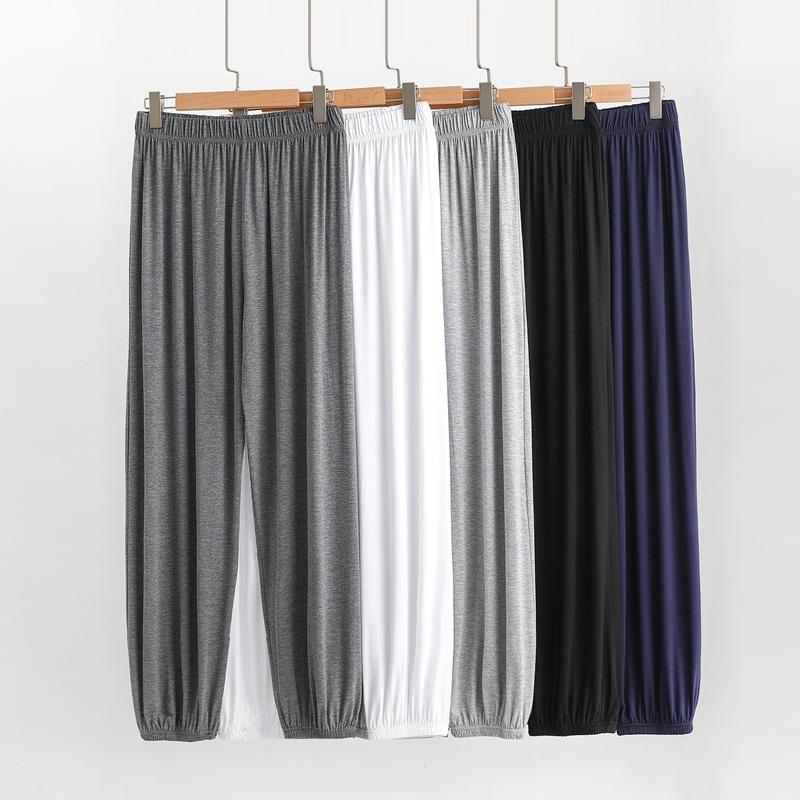 Summer Modal Thin plus size Sports Trousers Men's Middle-aged and Elderly Loose Summer Anti-mosquito Pants Home Pants
