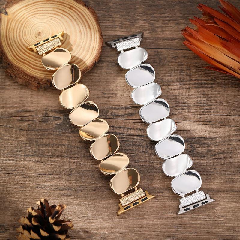 Casual. Sequined Metal Elastic Chain Suitable for iWatch Apple Watch Strap Apple Watch Cross-Border Hot Sale