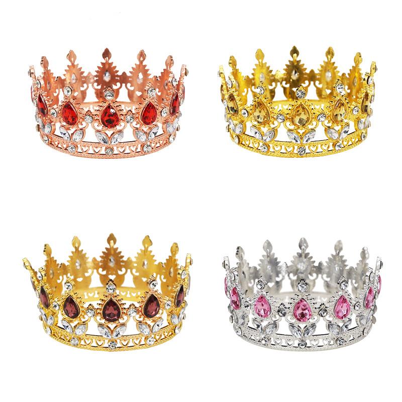 Cross-Border Bridal Accessories Birthday Party Flower Decoration Headwear Hair Accessories European and American Baroque Princess Crown Headwear