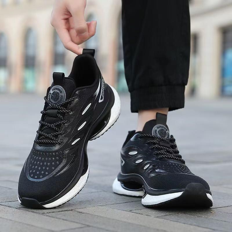 Cross-Border Exclusive Supply of Summer Breathable Mesh Sports Running Shoes with Popcorn Soft Sole, Air Cushion, Shock Absorption, Lightweight and Versatile Casual Shoes