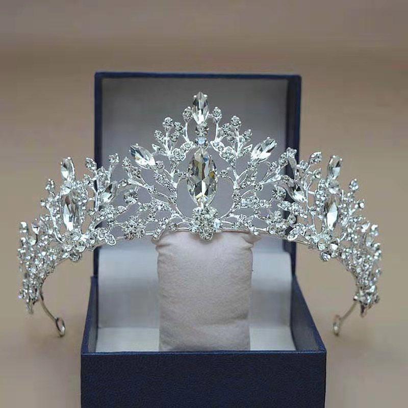 Bride Tiara Crown Wedding Dress Hair Accessories Stage Host Welcome Baroque Queen Birthday Accessories Women Wholesale