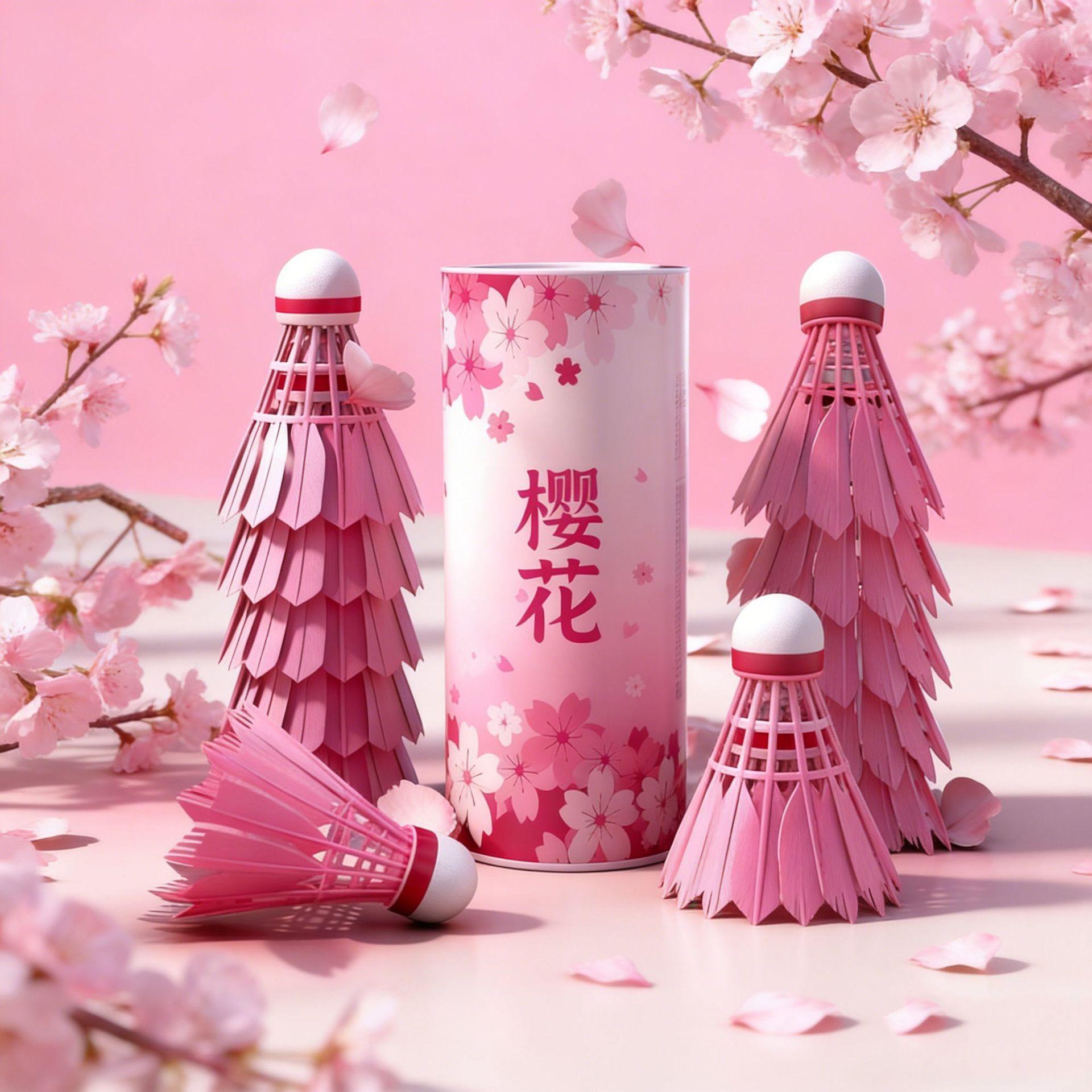 Sakura Genuine Pink Badminton Shuttlecock Nylon Durable Windproof Stable Practice Flight Competition
