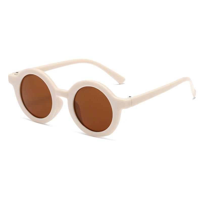 Children's Sunglasses Round Sunshade Children's Sunglasses Anti-Uv Retro Fashion Baby Photo Catwalk Glasses