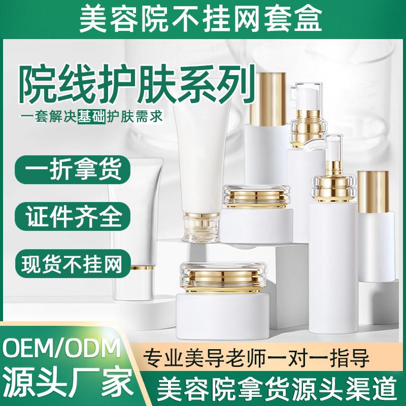 High-end skincare products for professional use, complete set of firming and anti-wrinkle products including toner, lotion, cleanser, face cream, serum, facial care set, wholesale