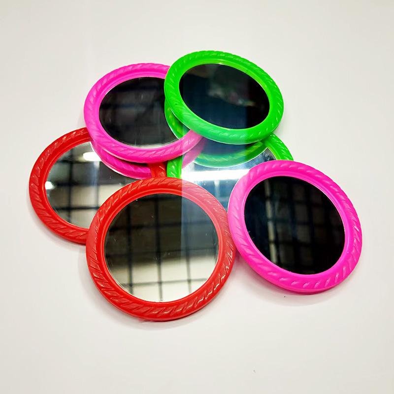 7cm small round mirror makeup mirror portable student dormitory all one dollar small color dressing mirror