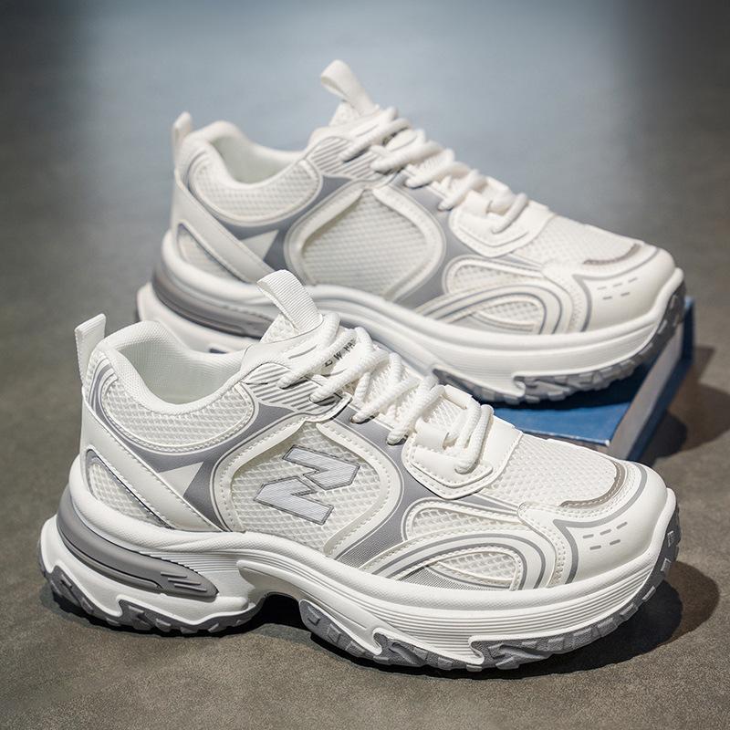Men's Dad Shoes Autumn New Breathable Mesh Shoes Trendy Versatile Thick-Soled Height-Increasing Casual Sneakers for Men