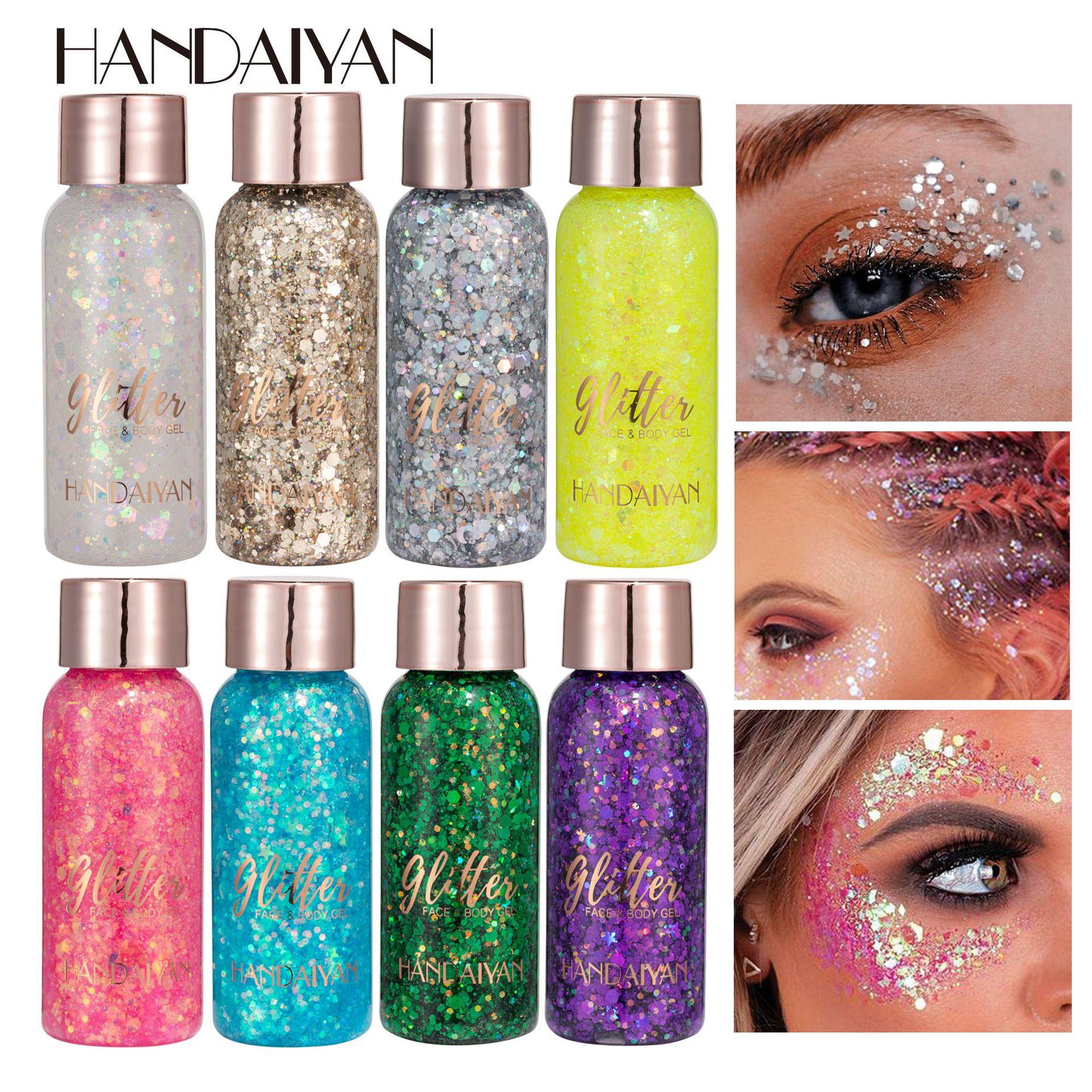 Cross-Border Large Glitter Eyeshadow Stage Cosmetics Handaiyan Gel Multi-Use for Face and Body