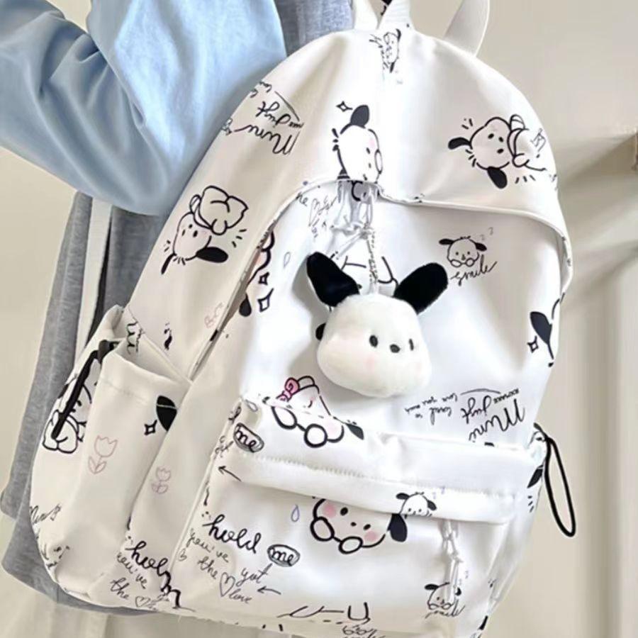 School Bag for Junior High School Students 2024 Backpack for College Students Large Capacity Backpack Printed Dog Pacha Dog Backpack Campus Style