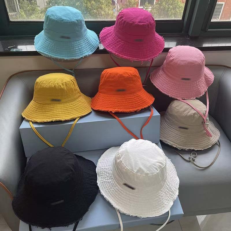 Hyuna Style Fisherman Hat for Women, Spring and Summer, Washed Denim, Wide Brim, Vacation, Frayed Edge, Sun Protection, Outdoor Hiking Hat