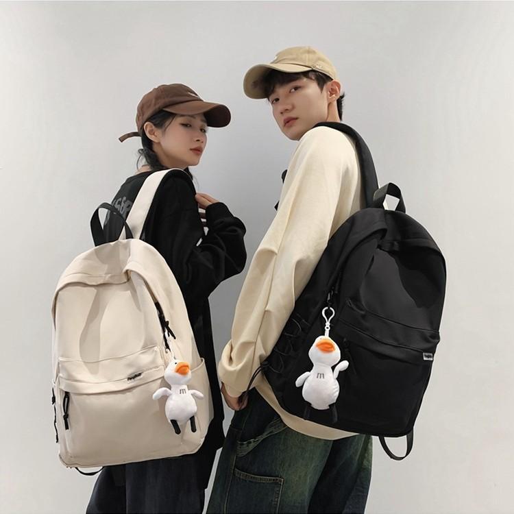 Simple Double-Shoulder Computer Backpack for Men and Women, Large Capacity, Good-Looking, Versatile School Bag for Middle School, High School, and College Students, Lightweight
