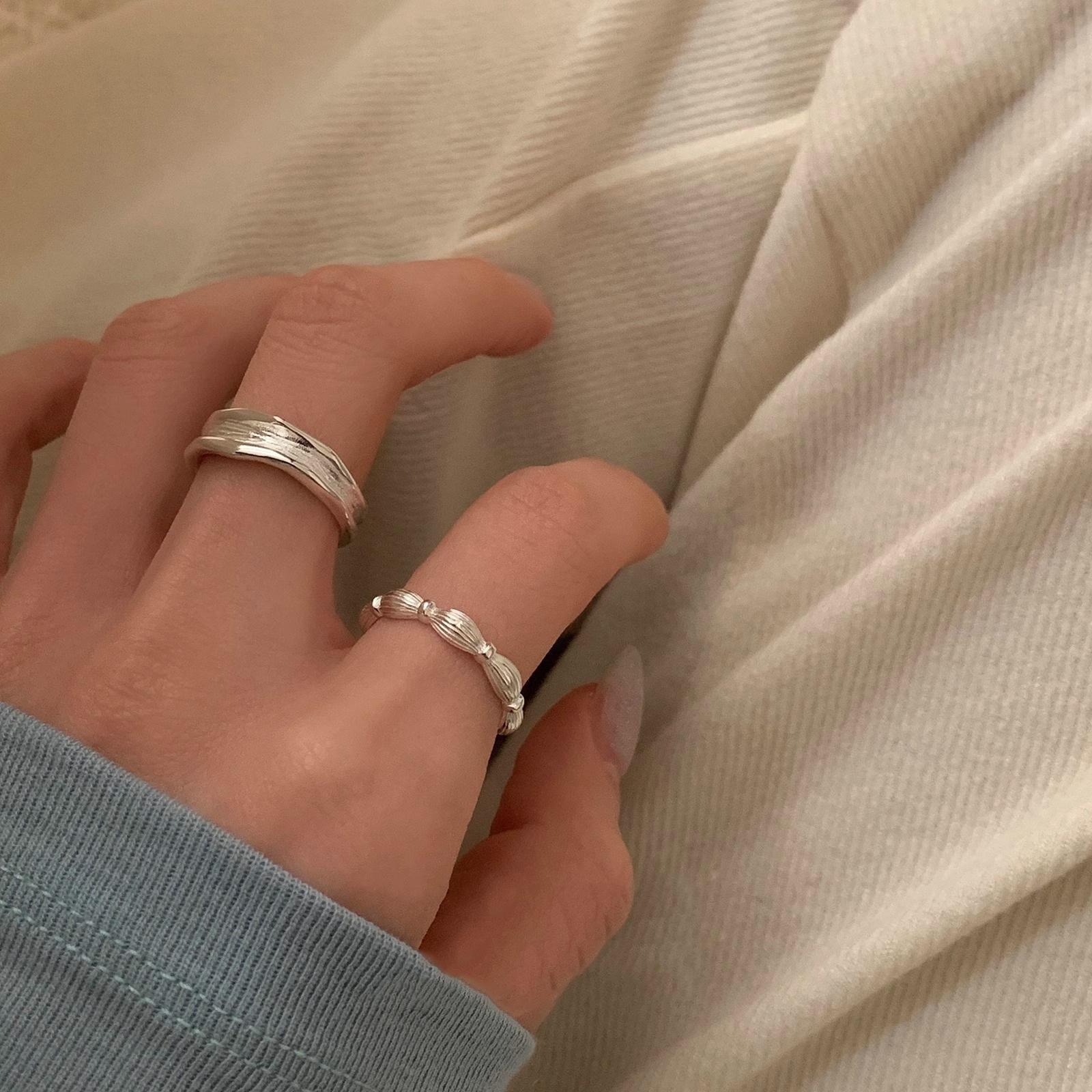 South Korea new plain ring ring female niche ins high sense opening adjustable ring wholesale foreign trade cross-border ring