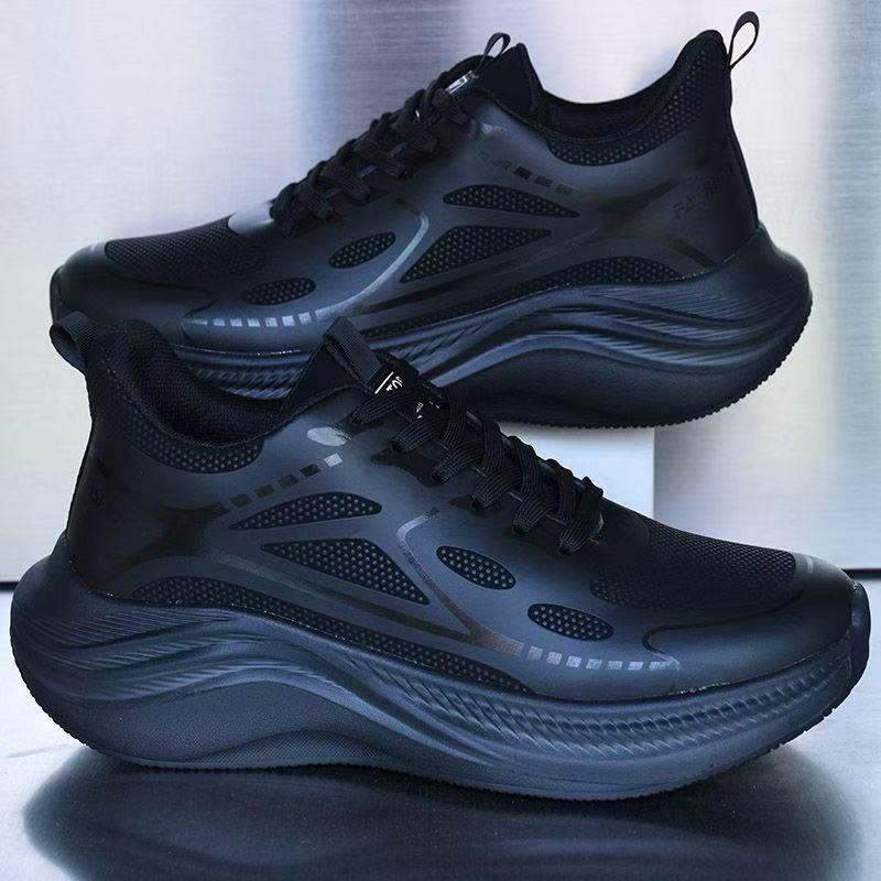 [Ultra-Light] Leather Waterproof Thick-Soled Elastic Sports Shoes for Young and Middle-Aged People in Autumn and Winter Non-Slip Casual Running Sports Shoes