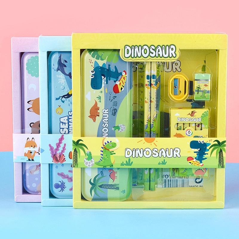 Cartoon Stationery Set Gifts Children's School Supplies Primary School Students Children's Day Prizes Graduation Gifts Kindergarten Gift Box