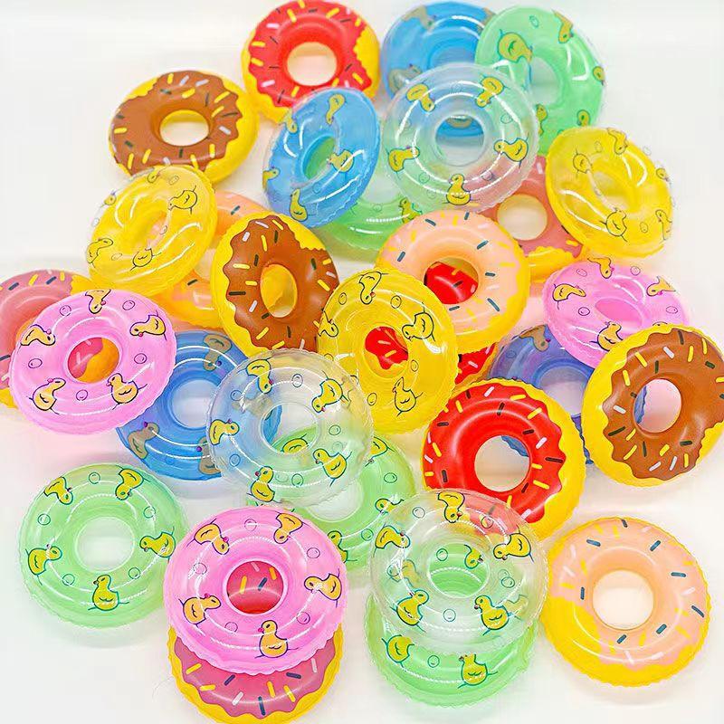 Inflatable Toys Mini Small Swimming Ring Children's Water Play Toys Vinyl Yellow Duck Accessories Environmental Protection Bath Small Swimming Ring