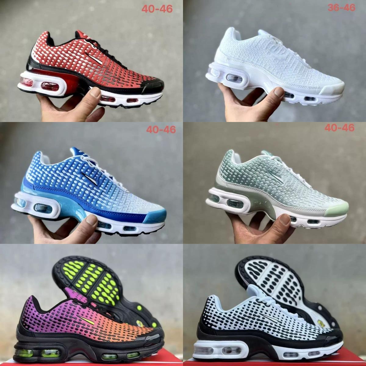 Putian Export with Half Size Tn Full Palm Air Cushion Men's and Women's Sports Shoes Mesh Versatile Casual Export Breathable Running Shoes