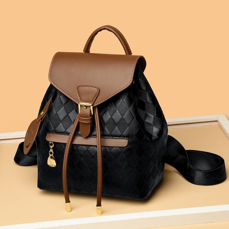 Women's Travel Backpack, Lightweight Retro Color-Blocking Women's Backpack, Multi-Functional Student School Bag, Fashionable and Versatile Travel Bag