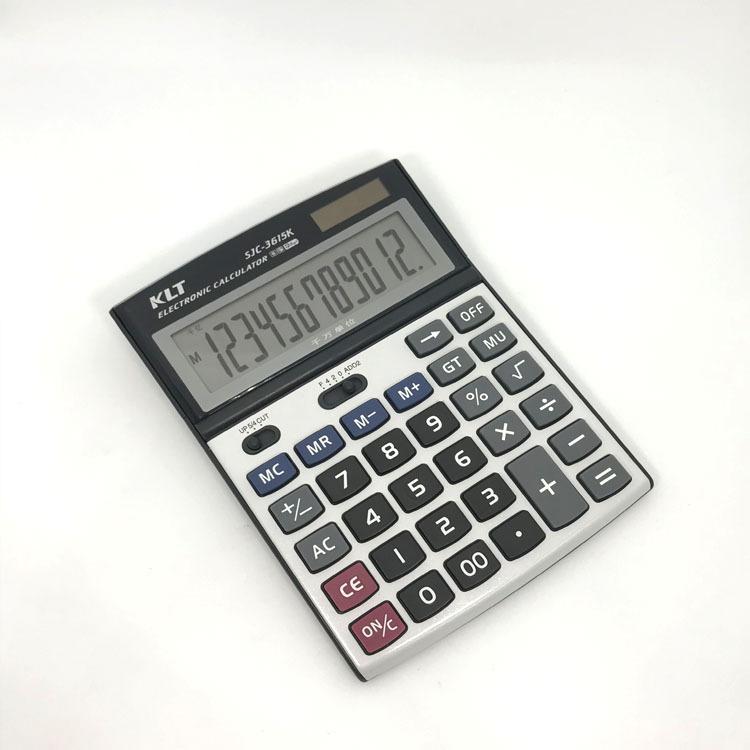 Kuolingtong Desktop Dual Power Solar Calculator factory direct sales head-up large screen metal aluminum surface