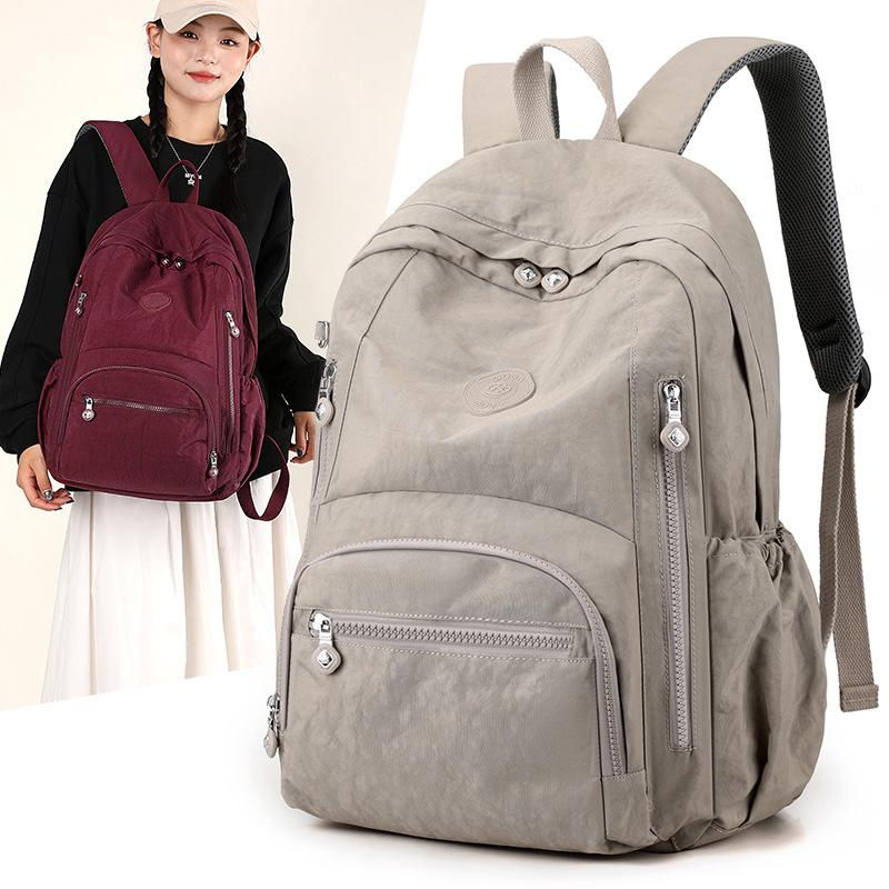 Bobu outdoor waterproof backpack men's computer bag backpack women's multi-pocket college student schoolbag can cover trolley
