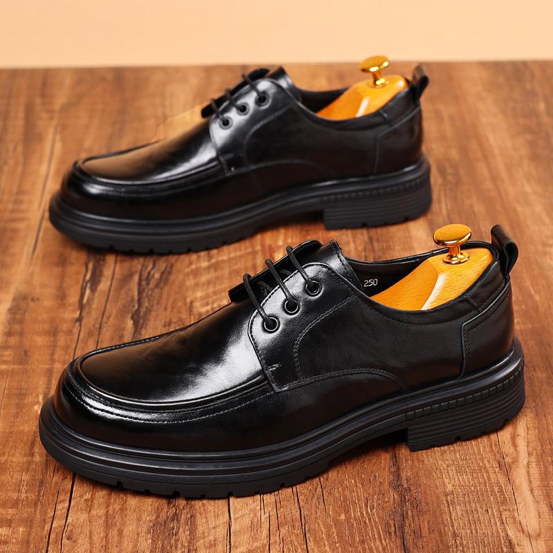 New men's leather business leather shoes first layer cowhide casual formal wear single-layer shoes men's live supply men's shoes delivery