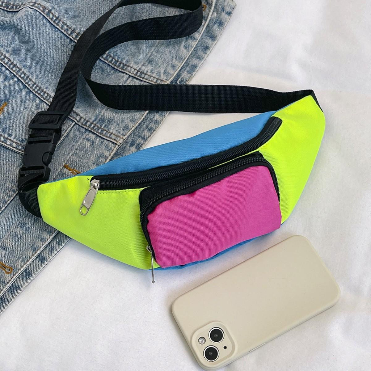 Waist Bag Oxford Cloth Men's Chest Bag Storage Outdoor Crossbody Bag Sports Bag Multifunctional Bag with Logo Printed on It Women's Outdoor Bag