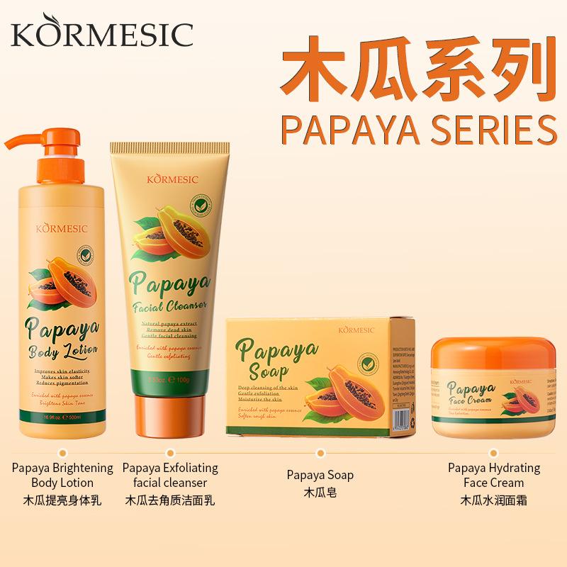 Cross-Border In-Stock Papaya Facial Care Set Hydrating Moisturizing Cream Foreign Trade Kormesic Face Cream