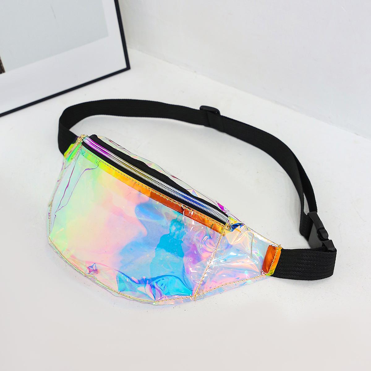 2023 New Fashion TPU Magic Color Laser Women's Waist Bag Transparent Waist Bag Shoulder Crossbody Bag Waterproof
