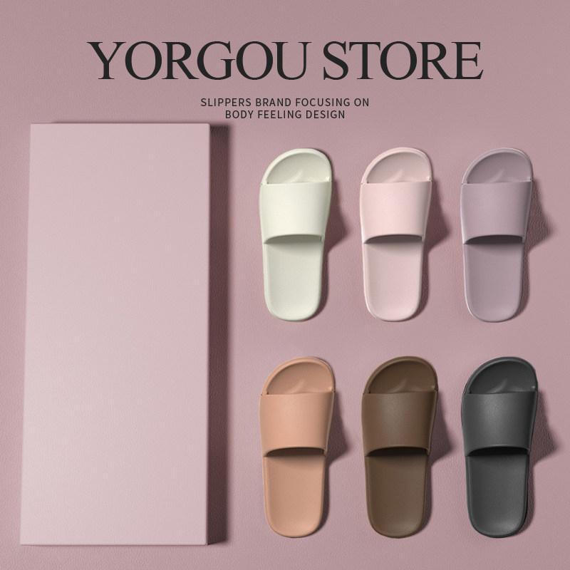Japanese-style silent slippers for women, summer indoor home bathroom anti-slip couple's odor-resistant sandals for men