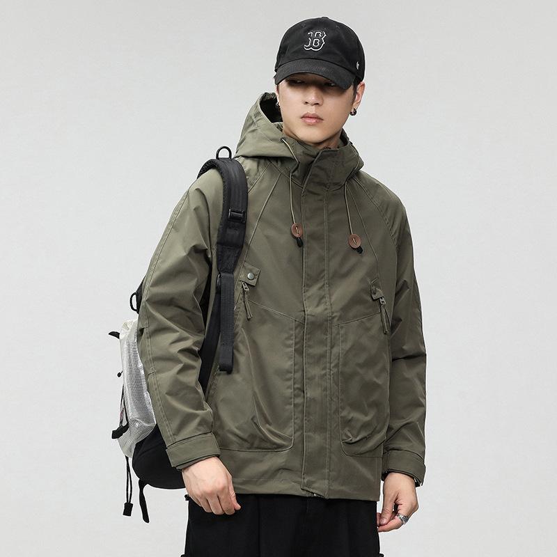 Hooded assault jacket jacket men's outdoor waterproof windbreaker spring and autumn 2024 new fashion brand overalls