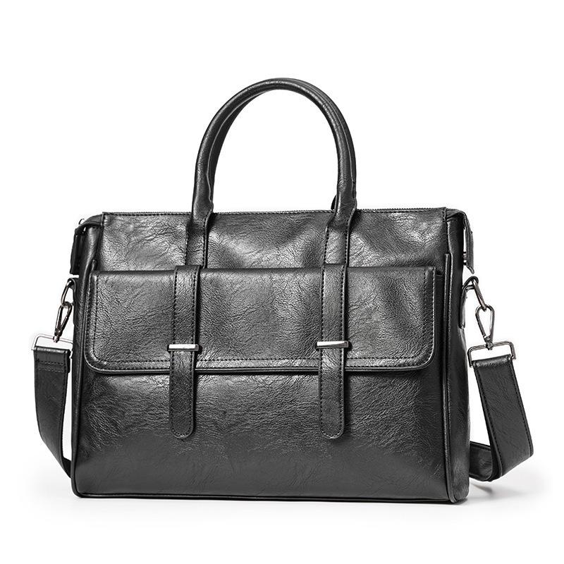 2025 New Business Briefcase, Simple Shoulder Crossbody Bag, Trendy Men's Computer Bag, Large Capacity