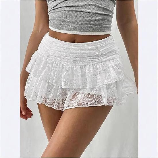 Cross-border New European and American Multi-layer Cake Stacking Skirt Spice Girl Sexy Fashion Lace Skirt Skirt