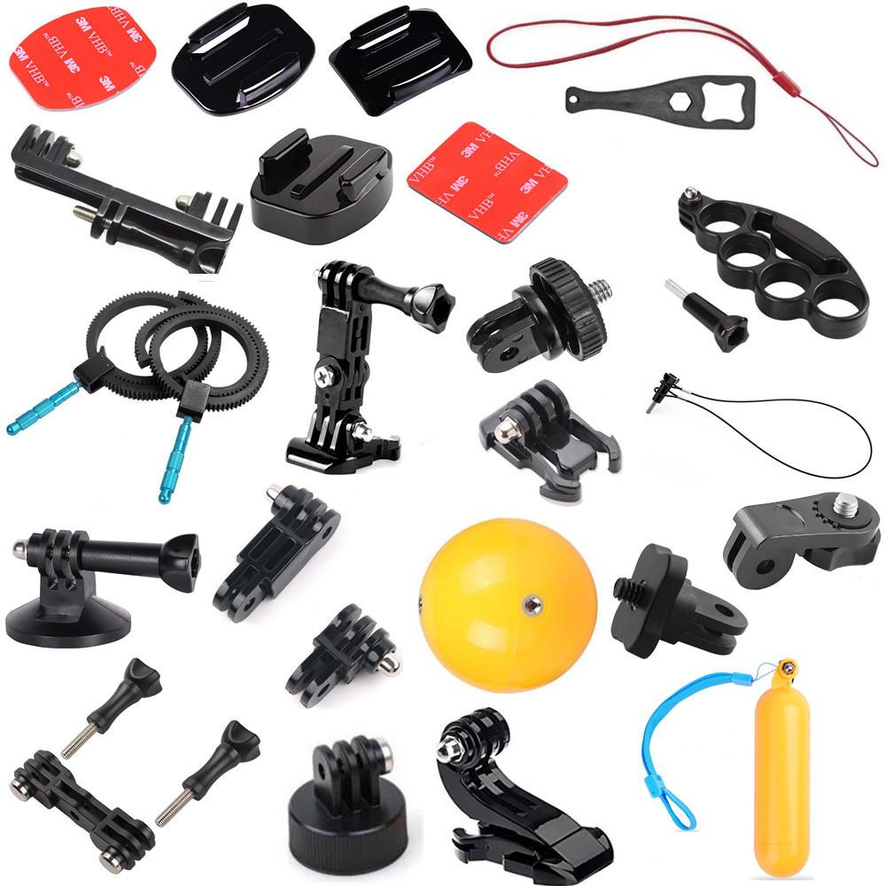 Universal accessories for sports cameras J-type adapter base adapter long screw integrated base selfie five-finger ring