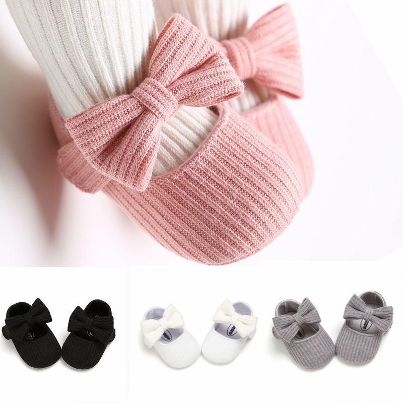 Spring Autumn Baby Girl Toddler Shoes Breathable Non-Slip Baby Boy Shoes Bowknot Soft Sole Baby Cloth Shoes for 0-18 Months