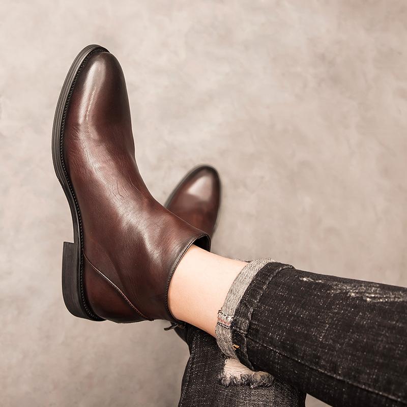 1988 2022 Winter New Men's Genuine Leather Martin Boots Top Layer Cowhide Casual Men's Boots