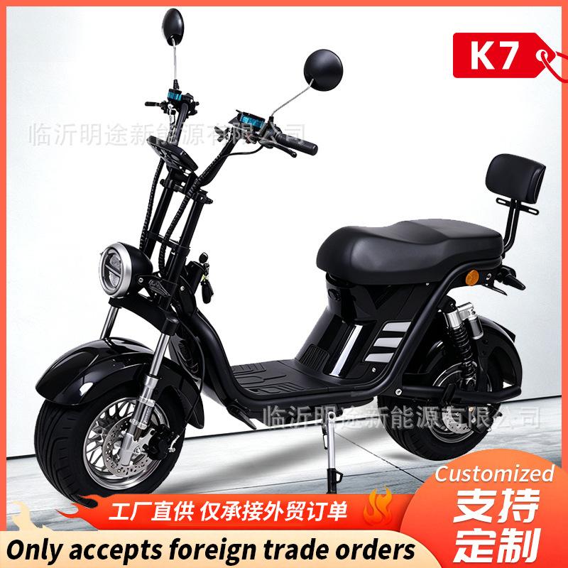 Manufacturer's cross-border wide-tire compact-wheelbase Harley K7 electric motorcycle for adult long-distance transportation and passenger carrying