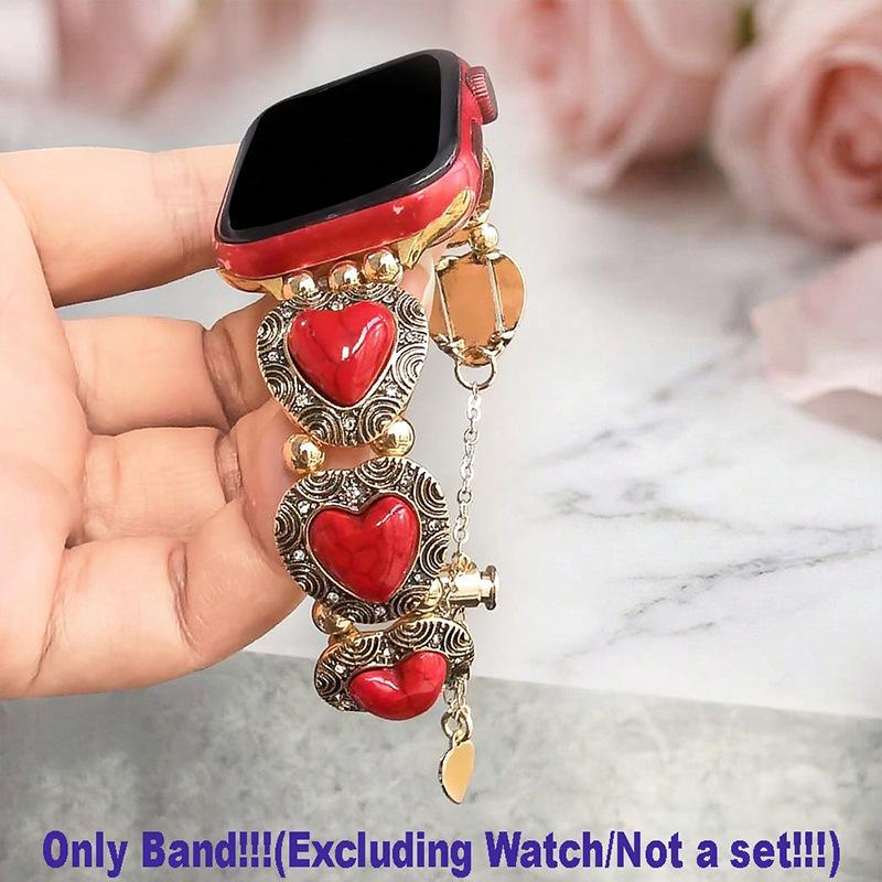 Cross-border bestseller retro heart bracelet smart watch strap suitable for Apple Watch 38-49mm specifications