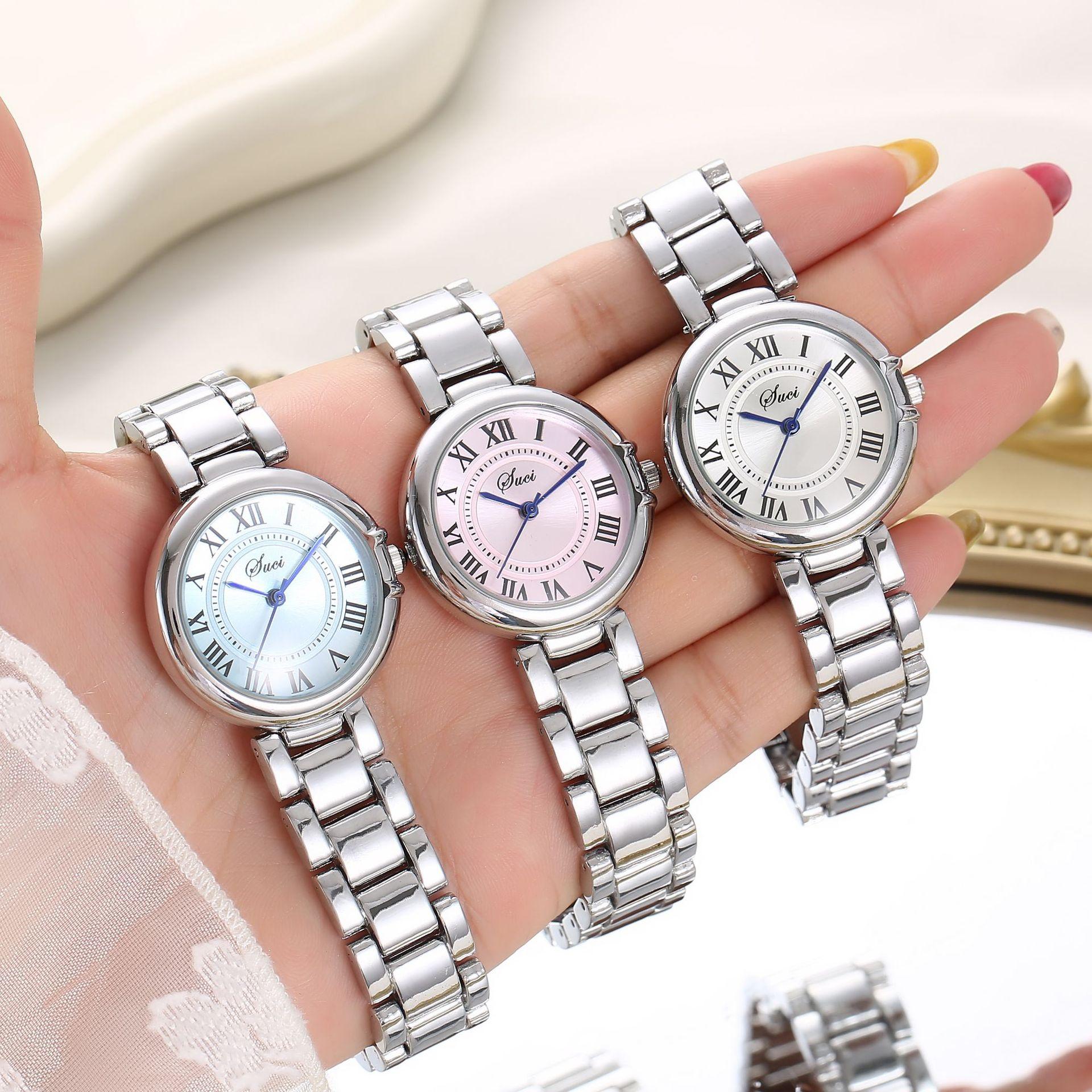 Internet Hot-Selling Women's Steel Band Watch, Retro Personality Style, Student Ladies' Watch, Live Broadcast, Light Luxury Automatic Quartz Watch