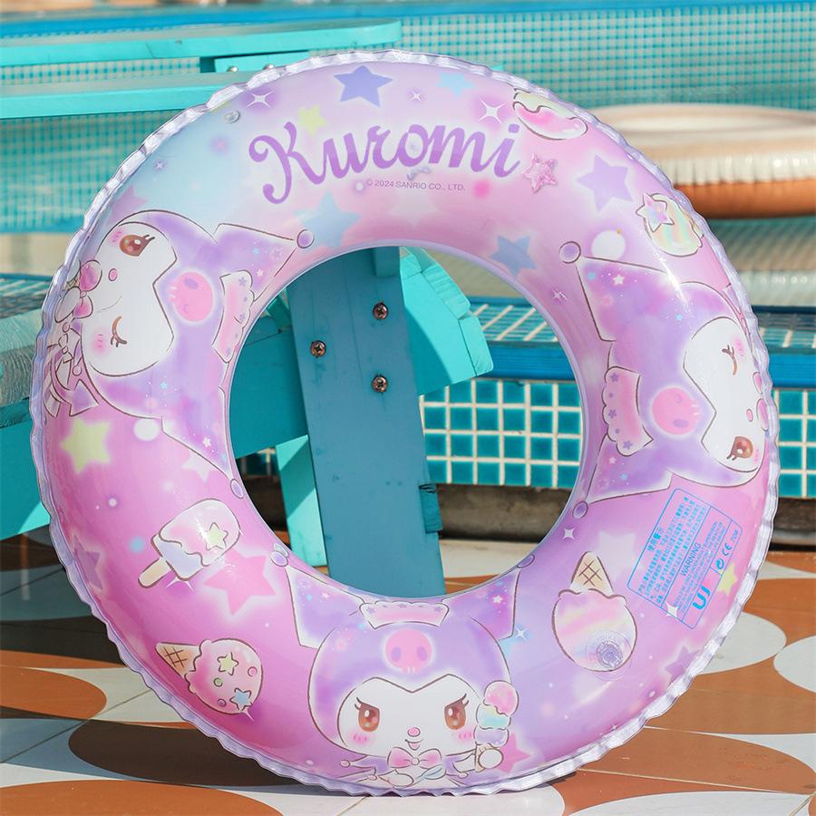 Sanrio genuine goods Authorized Children's Toys Adult Swimming Ring Kulomi Gui Dog Inflatable Underarm Swimming Ring Wholesale