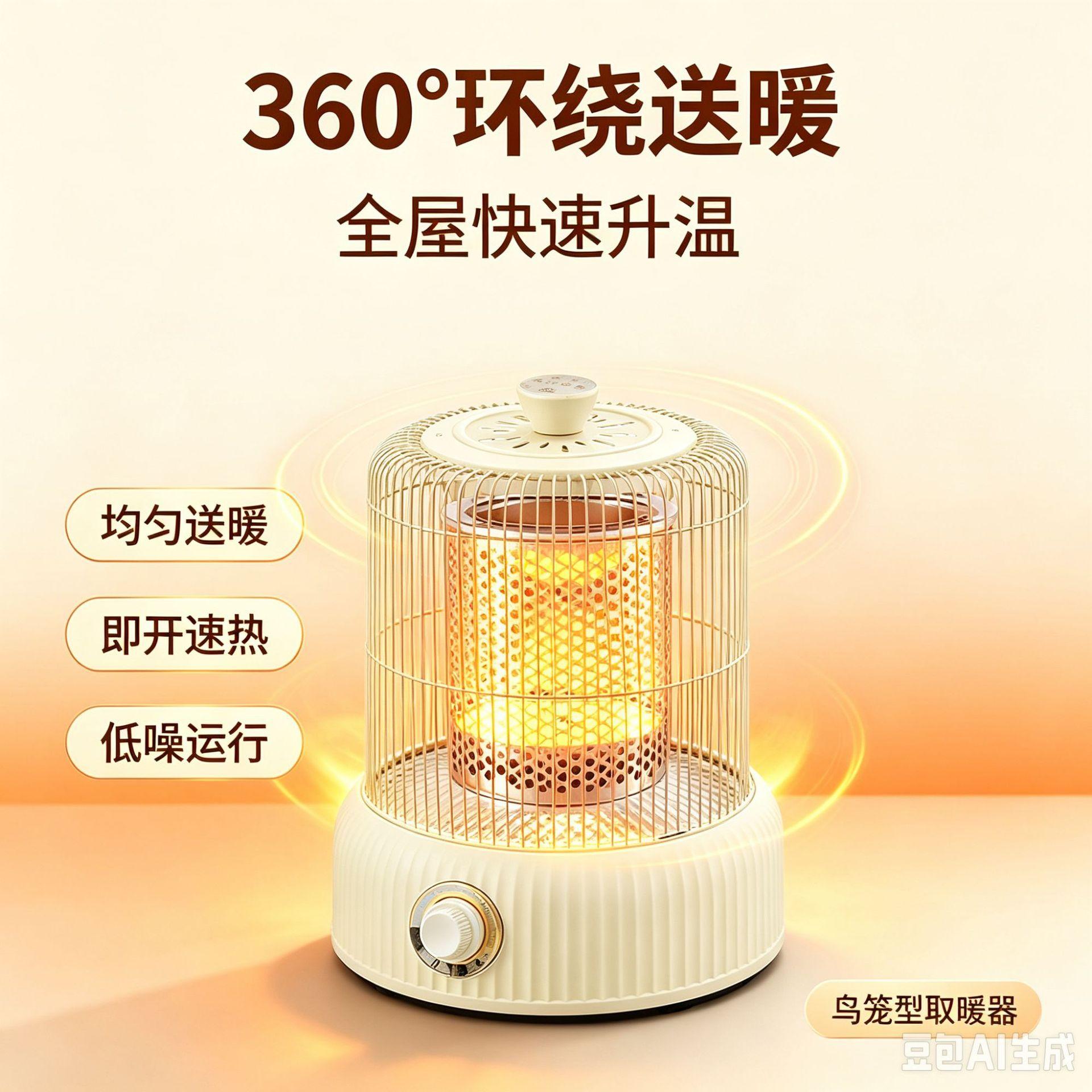 Zhigao Birdcage Heater 2026 New Model, Small Electric Heater for Home Use, Energy-Saving, Compact, Suitable for Under a Desk