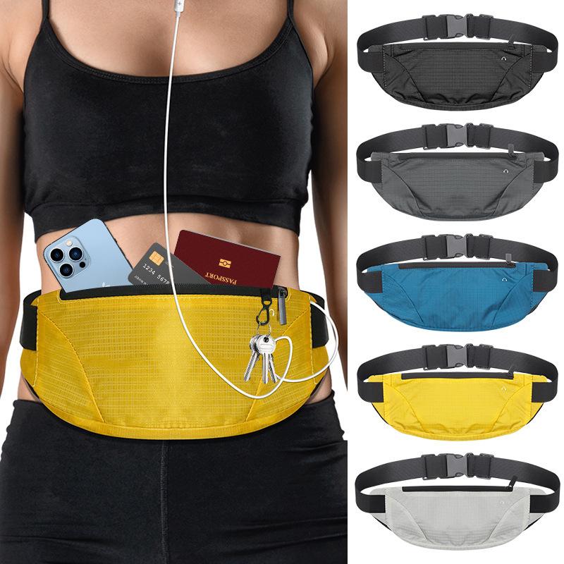 Outdoor Sports Mobile Phone Waist Bag Men's and Women's Running Waterproof Bag Equipment Fitness Kettle Storage Bag Body-Fit Elastic Belt