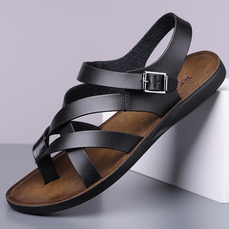 Extra-large size men's sandals for foreign trade, new summer outdoor casual breathable soft-soled beach shoes for men, available for direct shipping