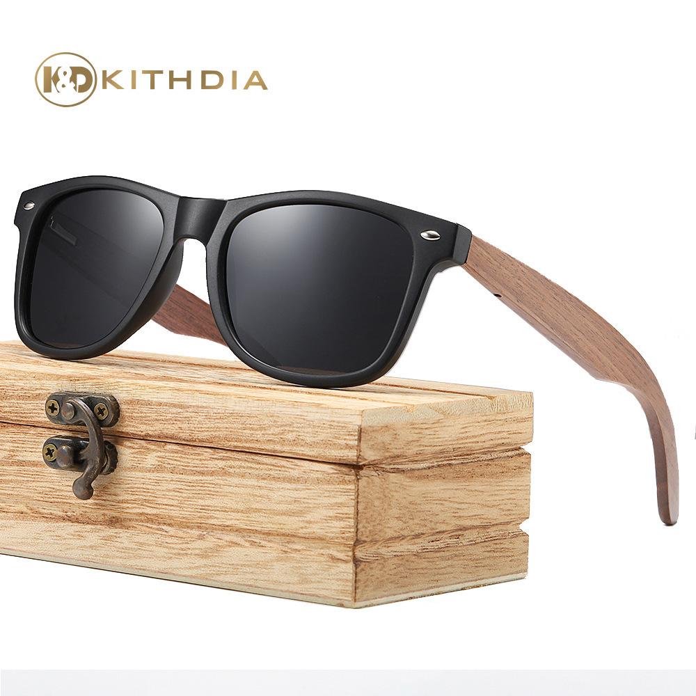 New Wooden Fashion Walnut Sunglasses Bamboo Polarized European and American Style Sunglasses 7061H