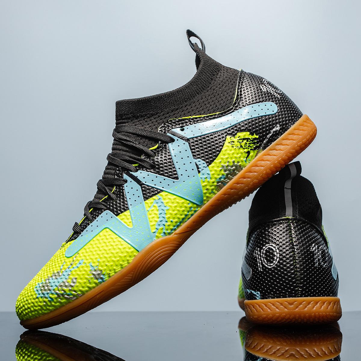Foreign Trade Cross-Border Soccer Shoes with Long Spikes and Broken Spikes for Youth Boys and Girls, Competition Training Shoes, Women's Large Size Breathable Technology
