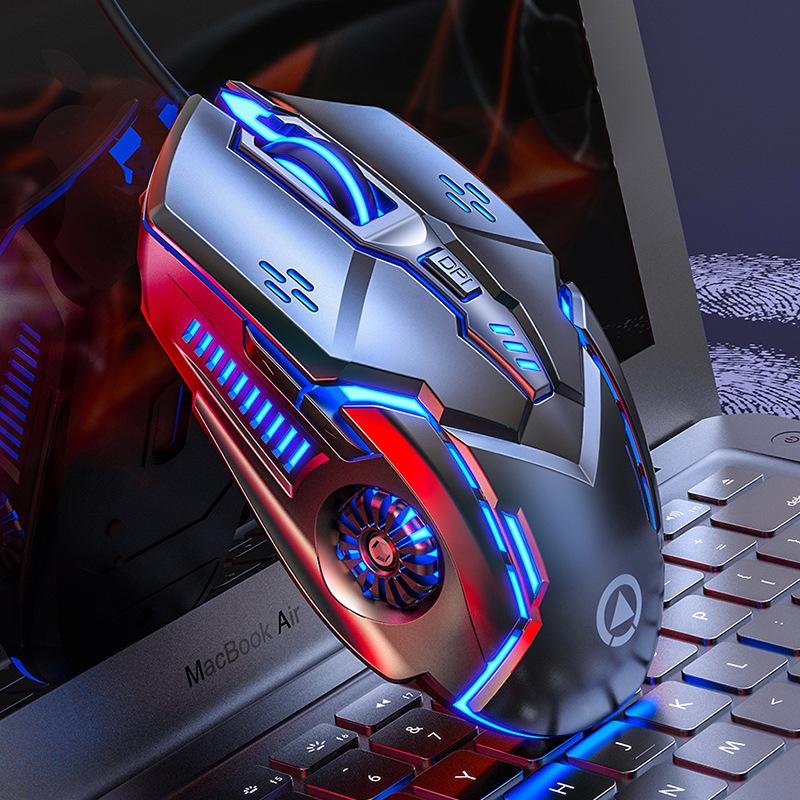 Silver Eagle G5 Silent Wired Mouse with Lighting for Gaming and E-Sports, Mechanical Computer Accessories, Private Model for Cross-Border Amazon Wholesale
