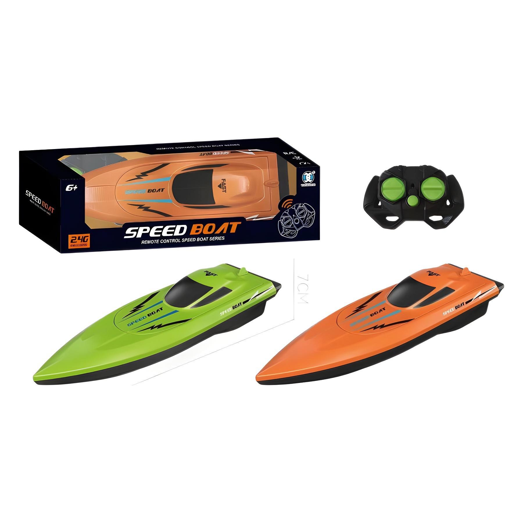 Children's Remote Control Boat Toy Can Be Launched into the Water, High-Speed Speedboat 2.4g Simulated Electric Ship, Boy's Water Boat Model
