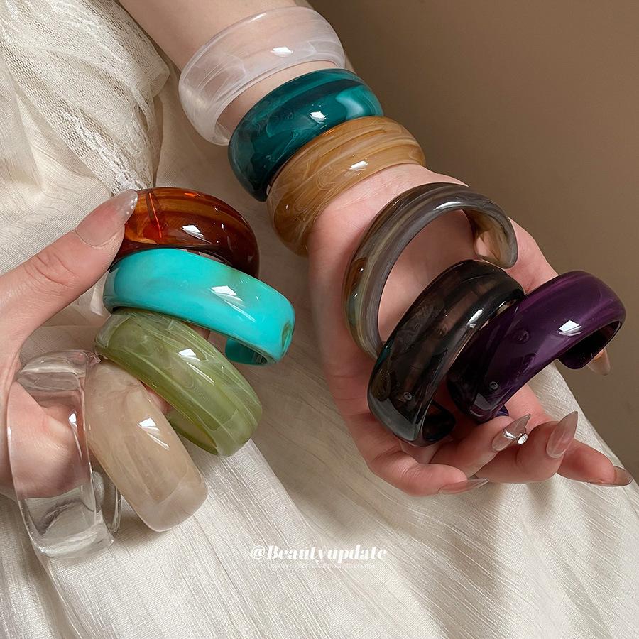 Irregular Geometric Round Open Bracelet 2026 New Style Simple Versatile Bracelet High-End Fashion Versatile Jewelry