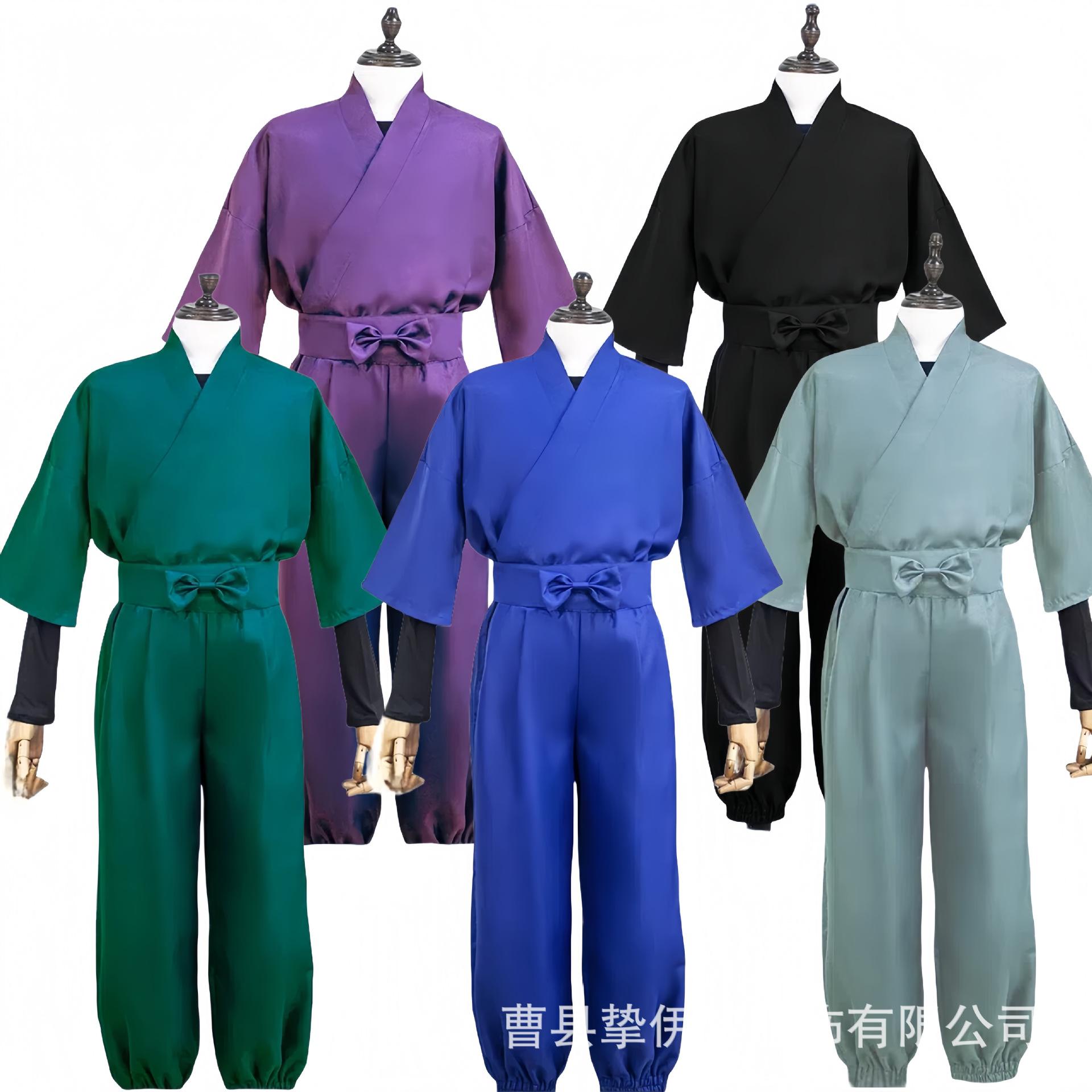 Japanese Anime Style Ninja Suit Hanayashiki Renjuro忍者学校土井半助 Character Cosplay Costume Anime