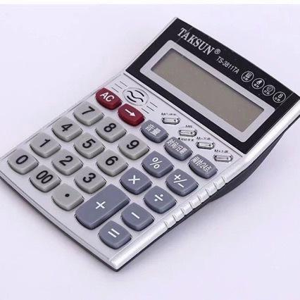 Dexin 3811 Model Crystal Button Multifunctional 8-Digit Calculator with Built-In Alarm, Calendar, Money Detector, and Real Voice Prompts