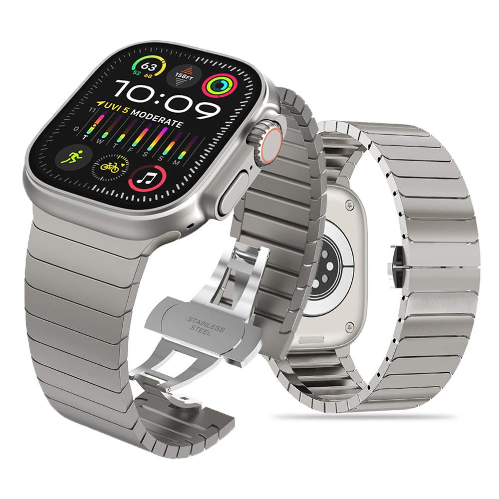 For Apple Watch Stainless Steel Strap Apple Watch S10 Metal Ultra Titanium Strap